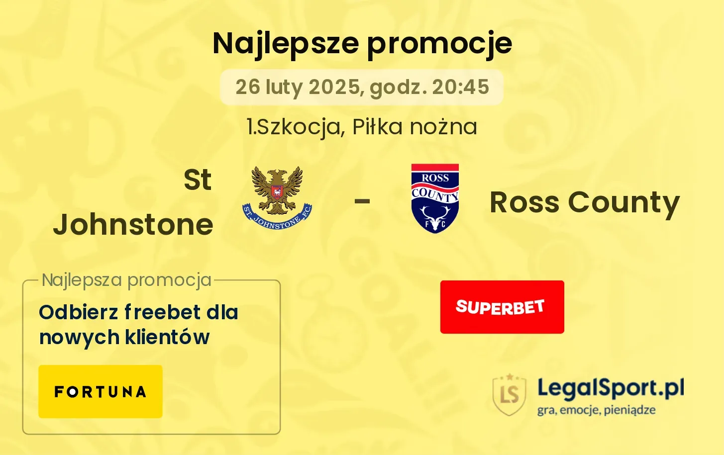 St Johnstone - Ross County promocje bukmacherskie
