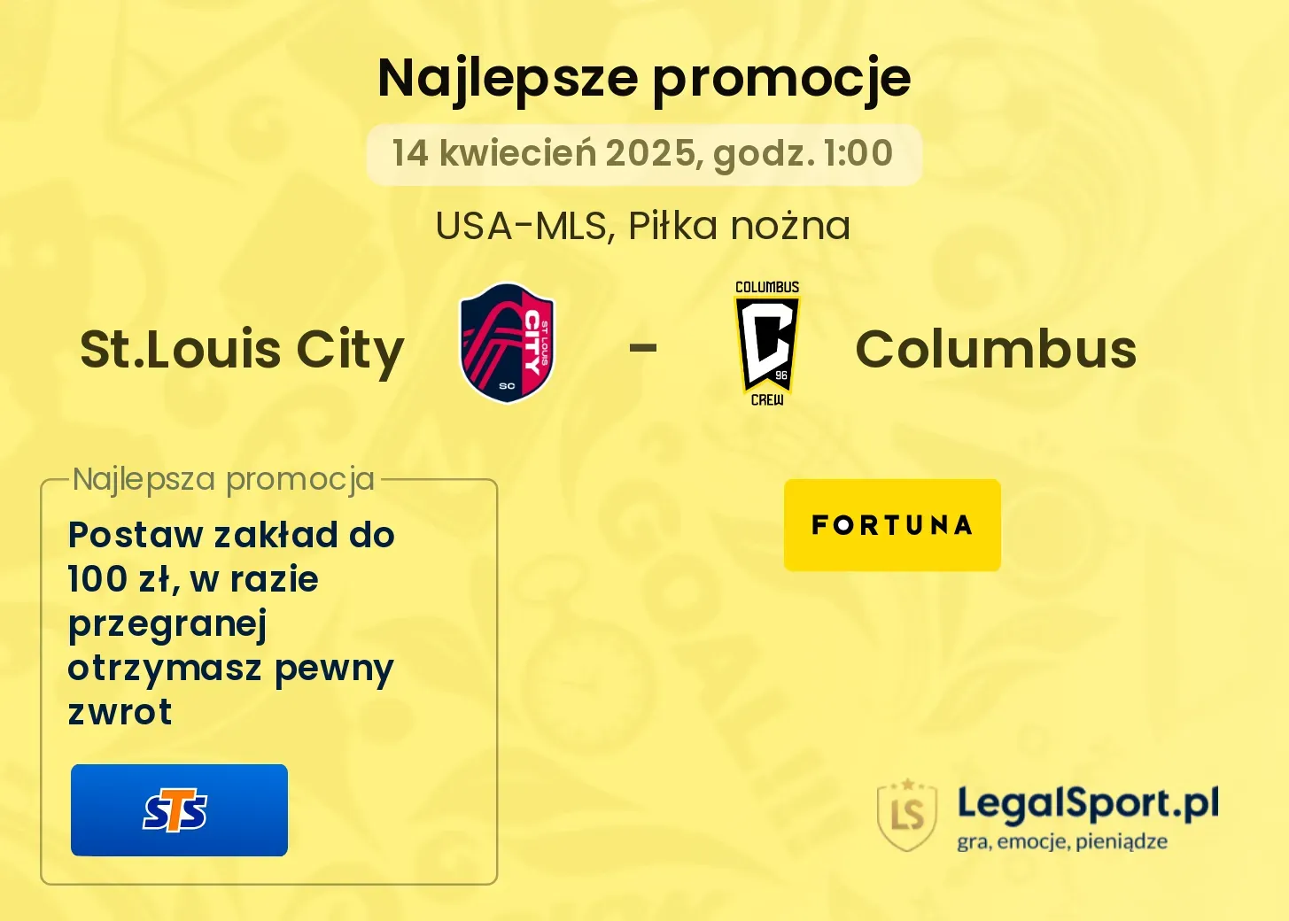St.Louis City - Columbus promocje u bukmacherów