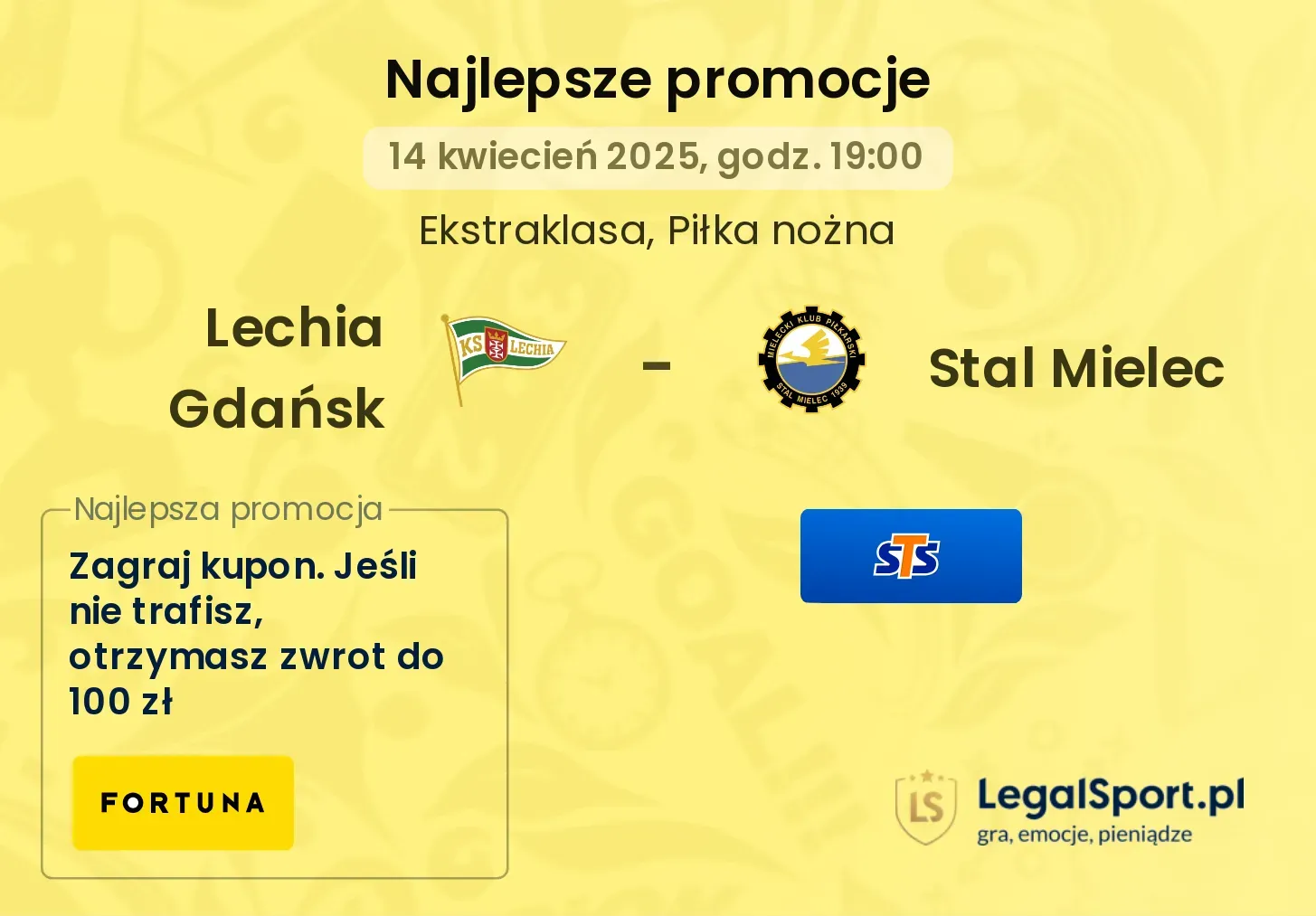 Lechia Gdańsk - Stal Mielec promocje bukmacherskie