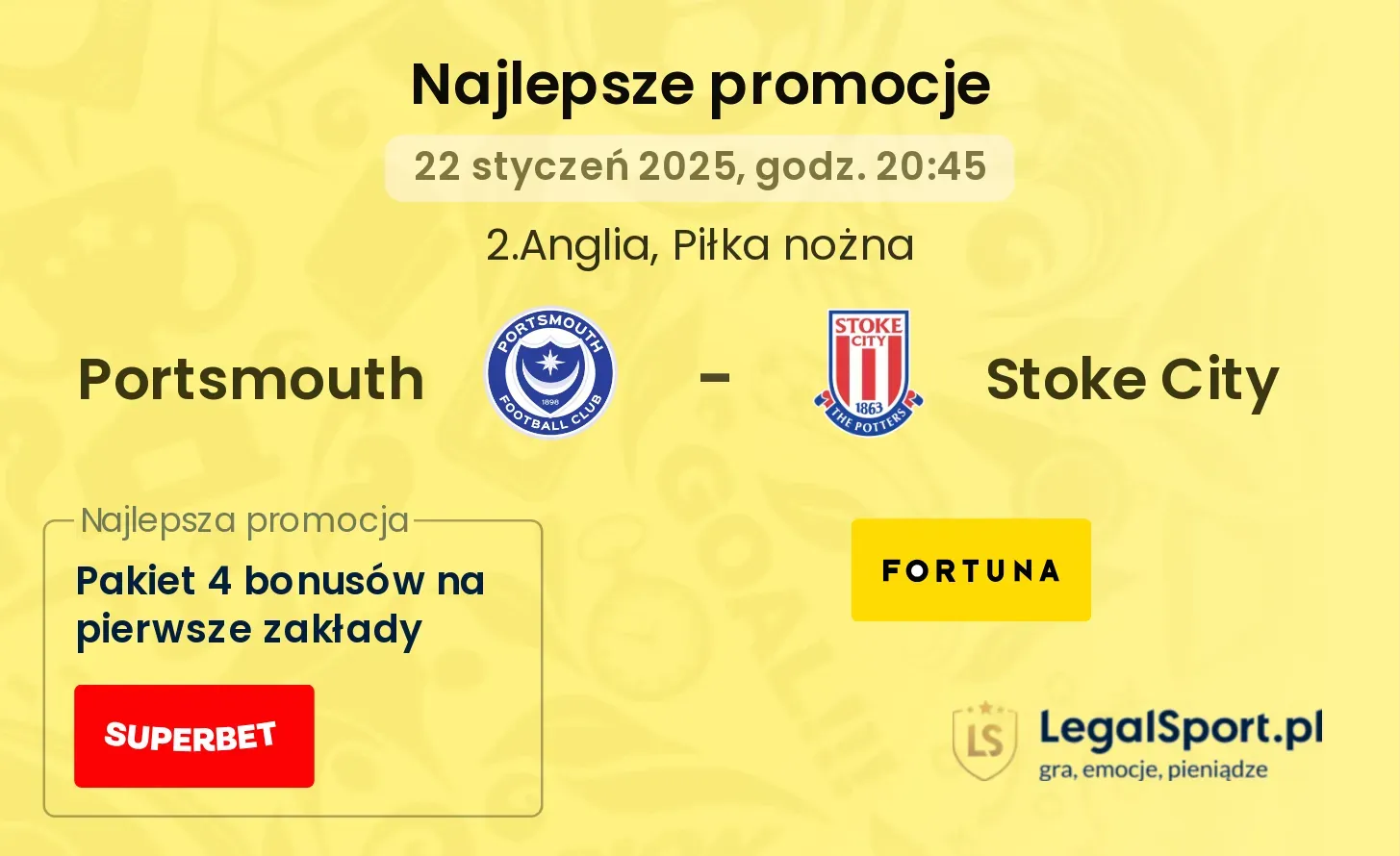 Portsmouth - Stoke City promocje bukmacherskie