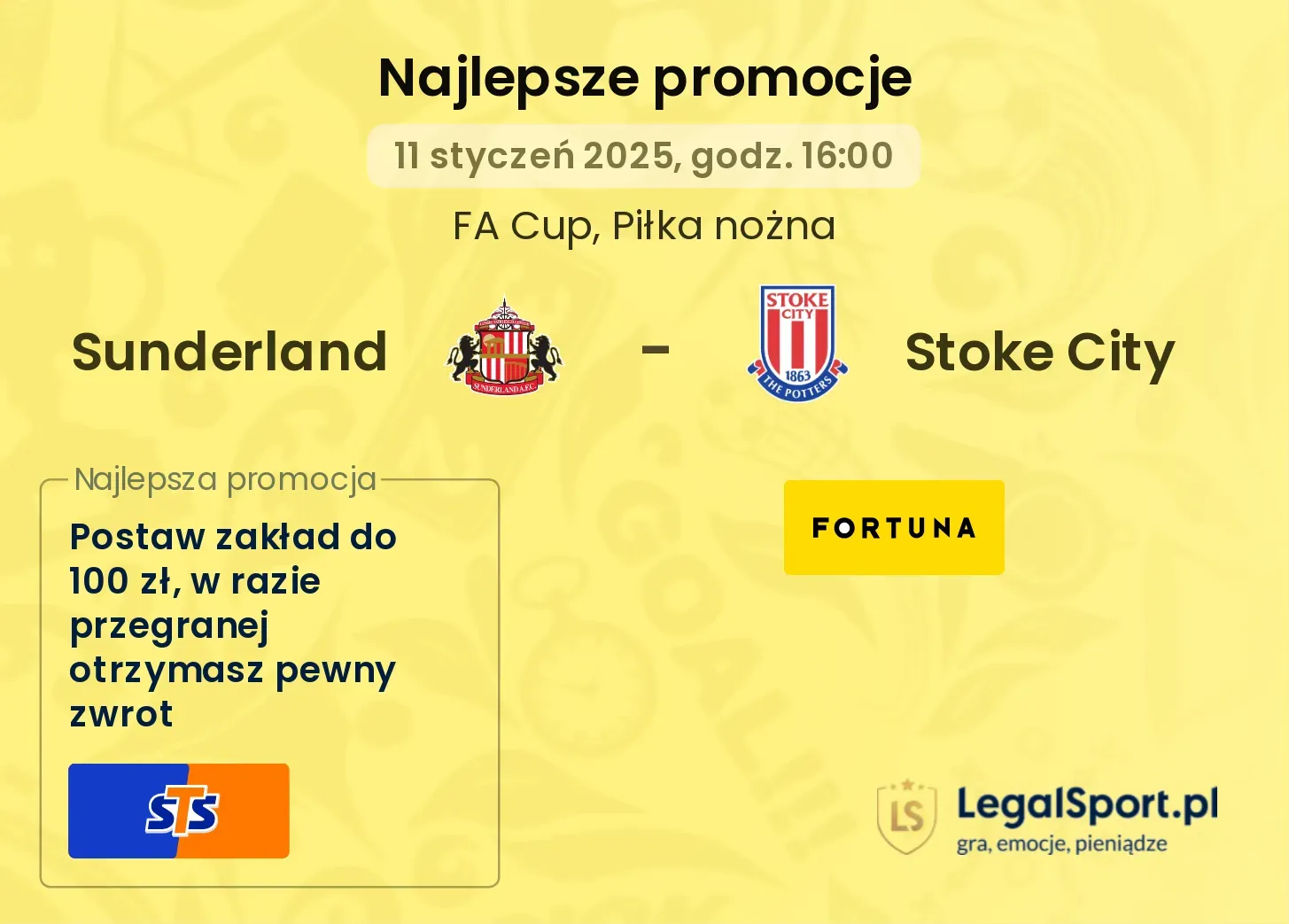 Sunderland - Stoke City promocje u bukmacherów