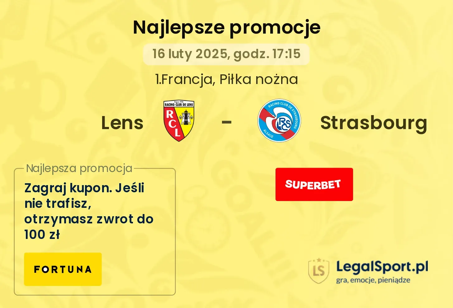Lens - Strasbourg promocje bukmacherskie