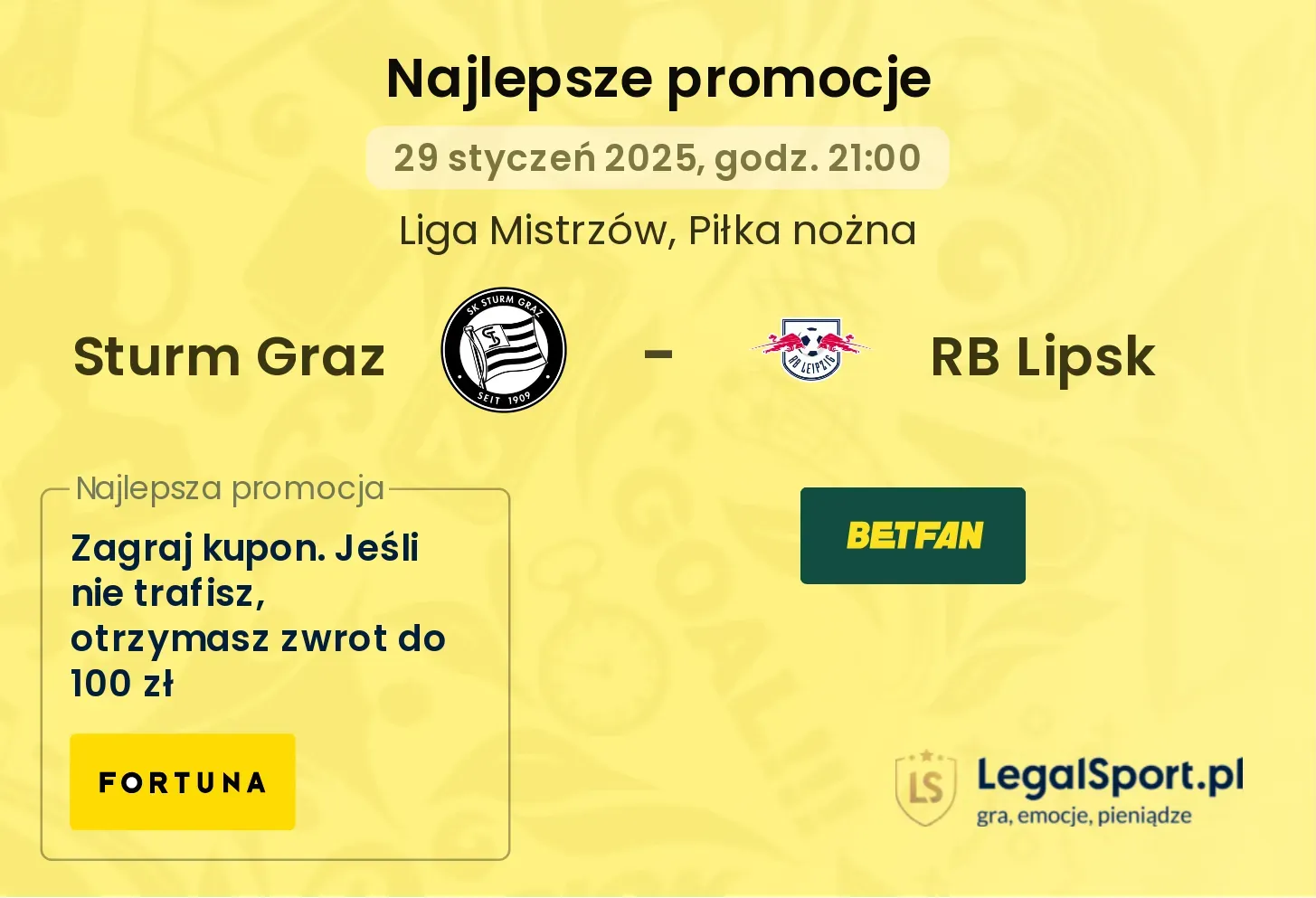 Sturm Graz - RB Lipsk promocje u bukmacherów