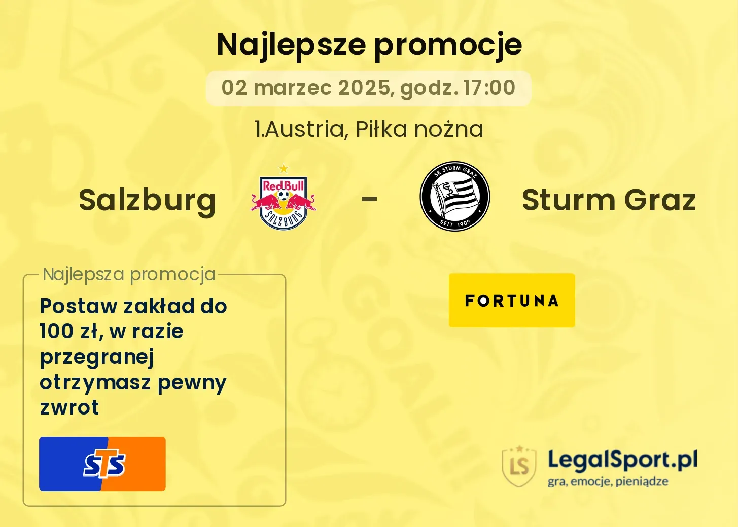 Salzburg - Sturm Graz promocje u bukmacherów