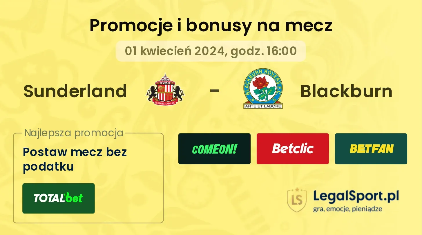 Sunderland - Blackburn promocje bonusy na mecz