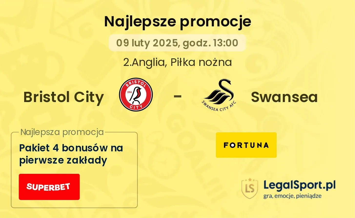 Bristol City - Swansea promocje u bukmacherów