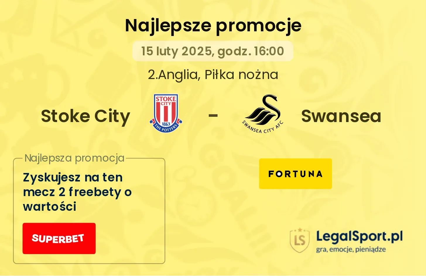 Stoke City - Swansea promocje u bukmacherów
