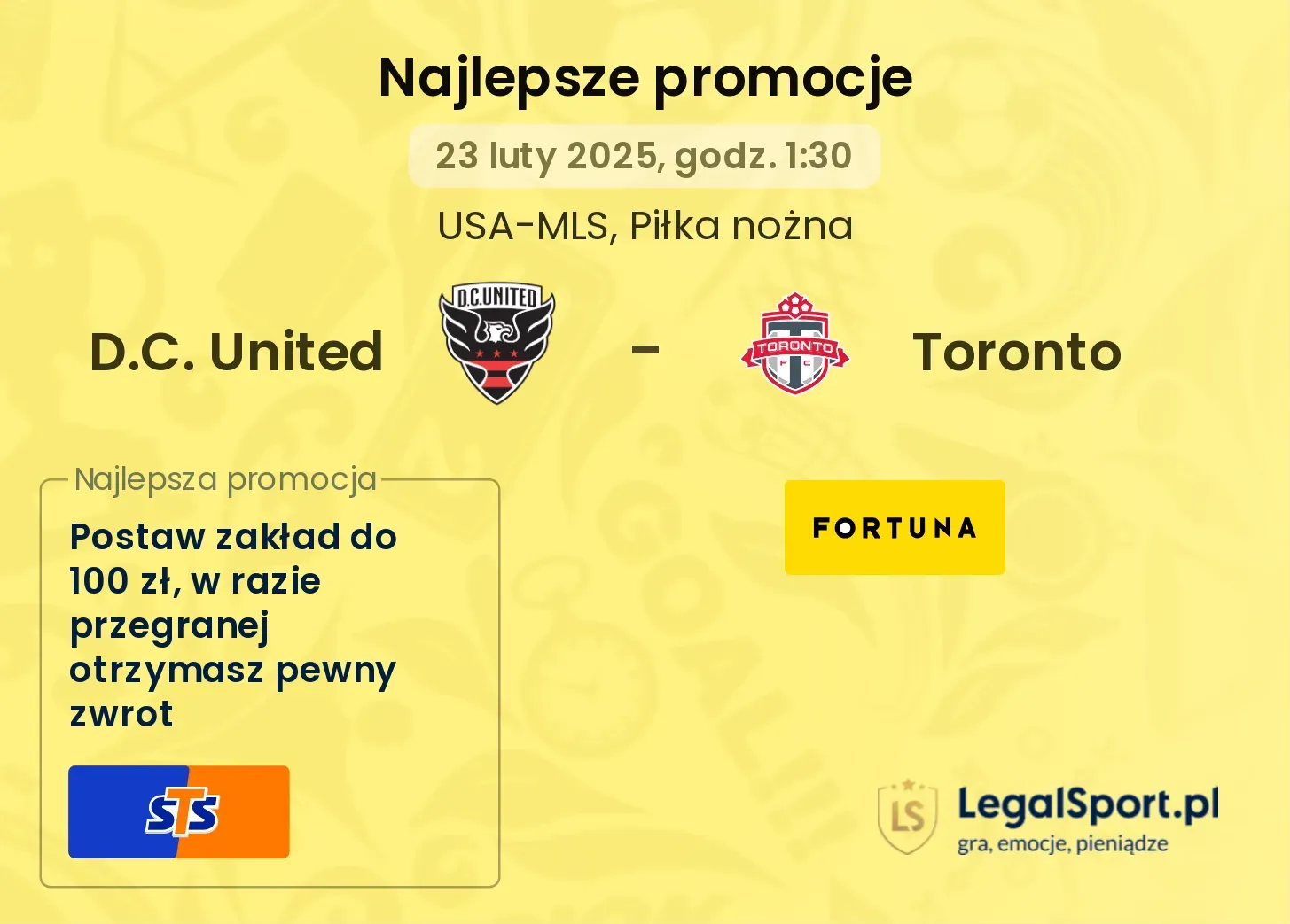 D.C. United - Toronto promocje bukmacherskie