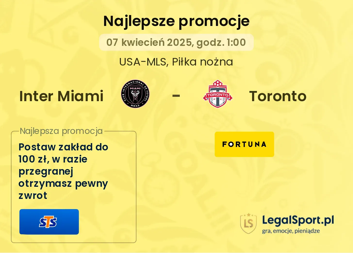 Inter Miami - Toronto promocje bukmacherskie