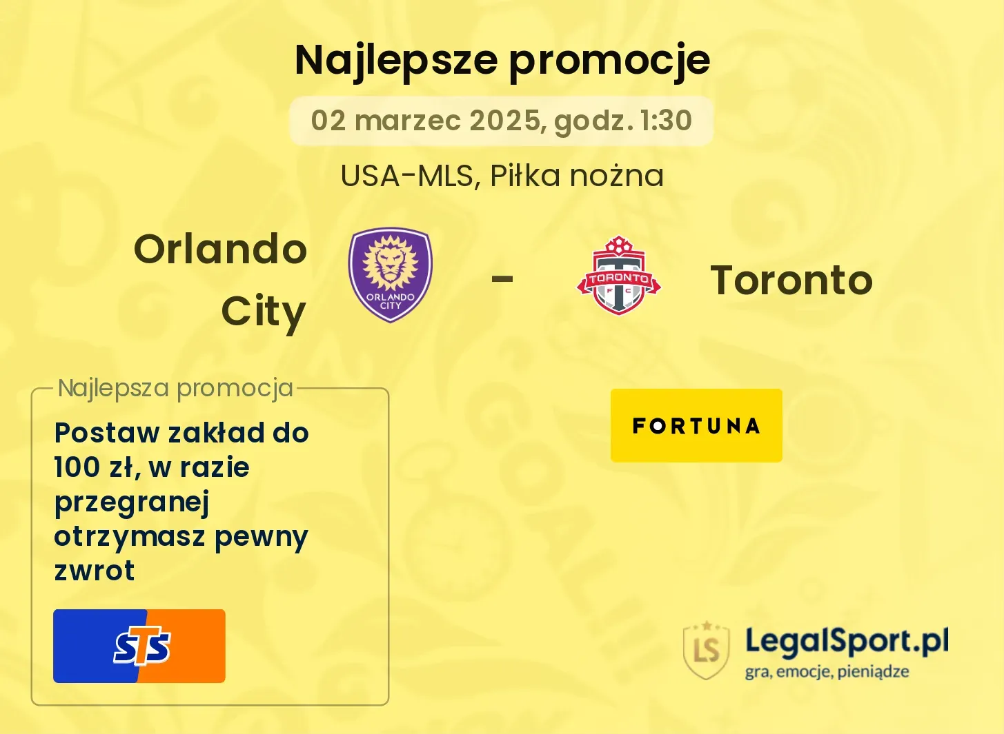 Orlando City - Toronto promocje bukmacherskie