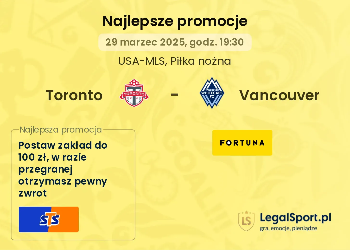 Toronto - Vancouver promocje bukmacherskie