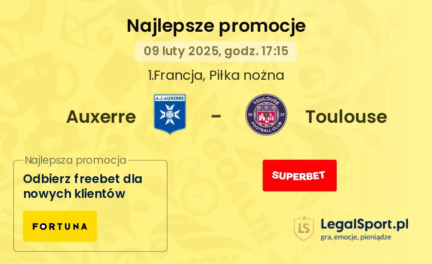 Auxerre - Toulouse promocje bukmacherskie