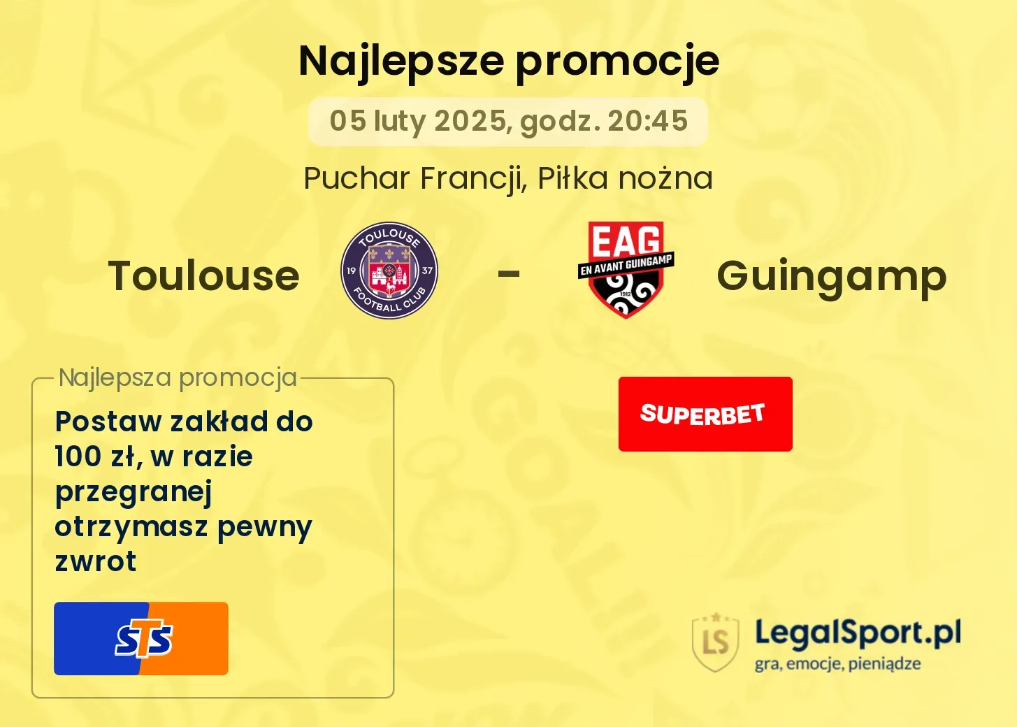 Toulouse - Guingamp promocje bukmacherskie