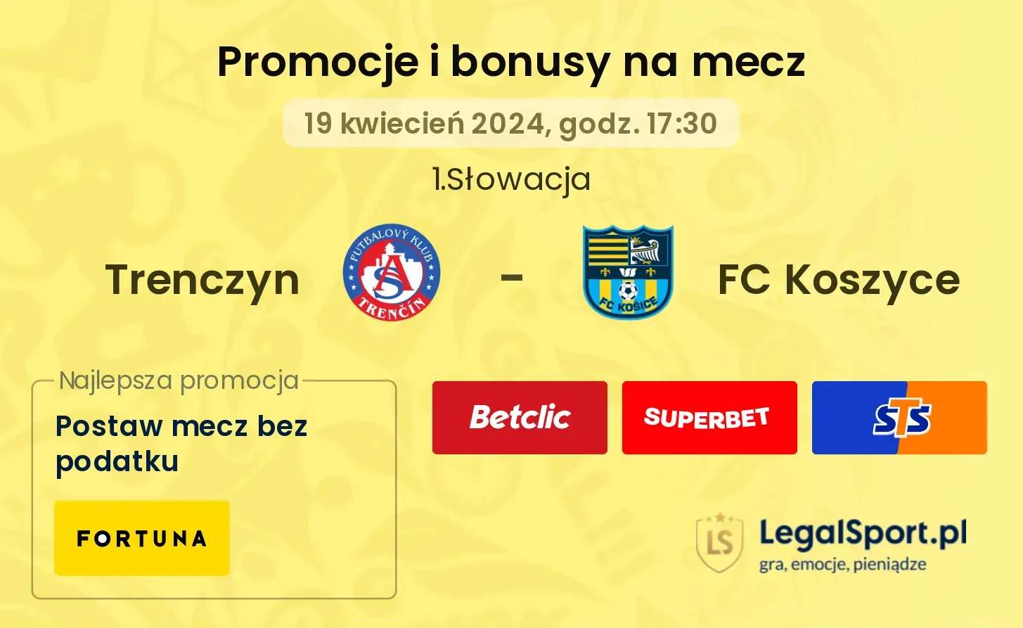 Trenczyn - FC Koszyce promocje bonusy na mecz