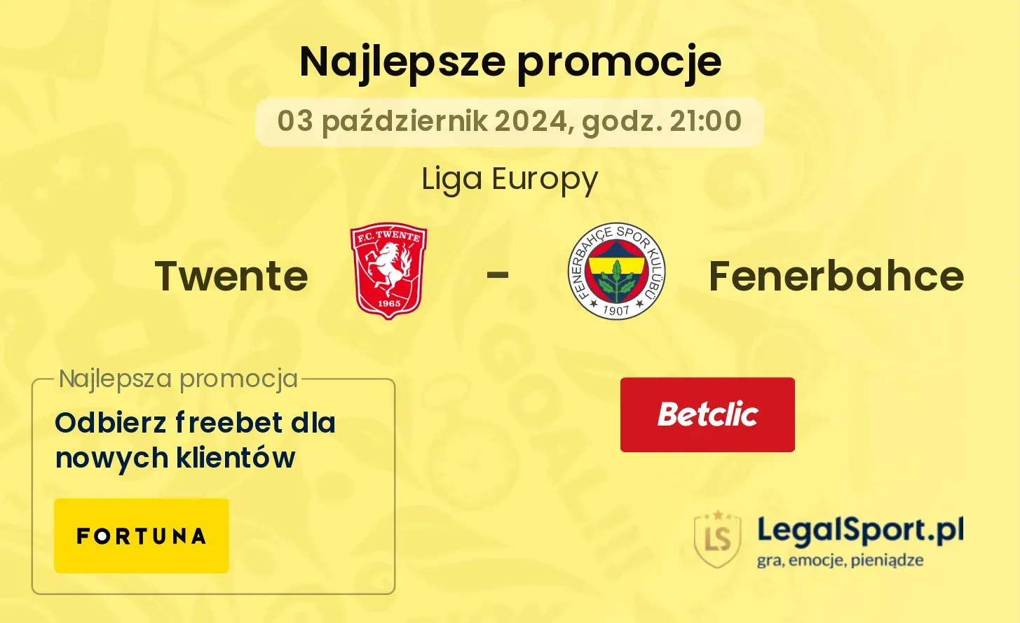 Twente - Fenerbahce promocje u bukmacherów 03.10, 21:00