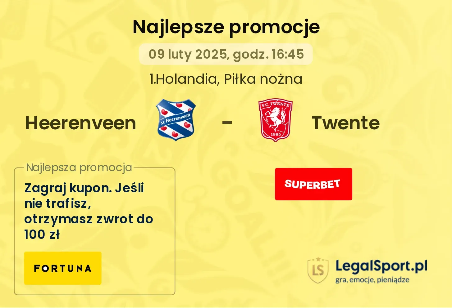 Heerenveen - Twente promocje u bukmacherów