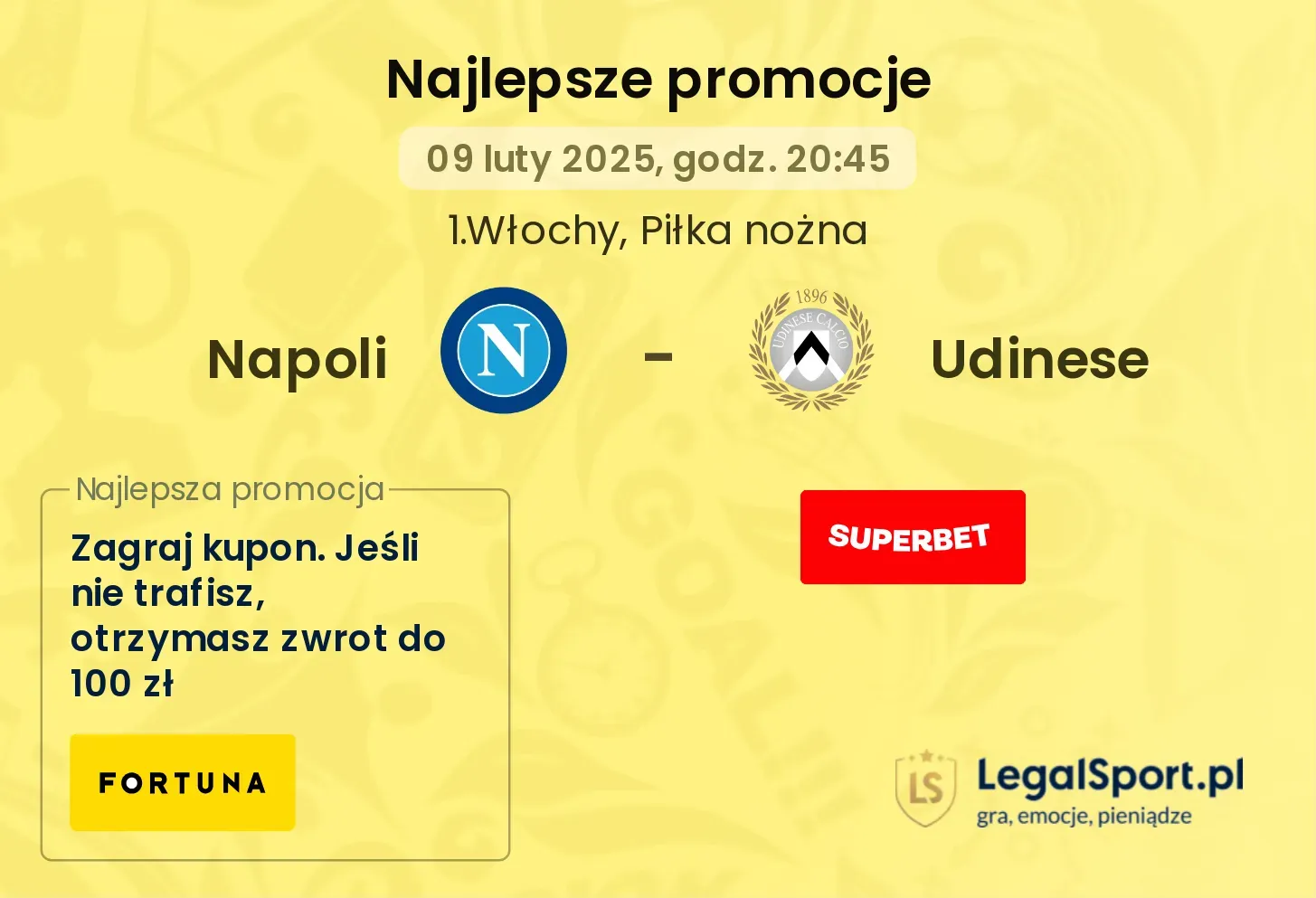 Napoli - Udinese promocje bukmacherskie