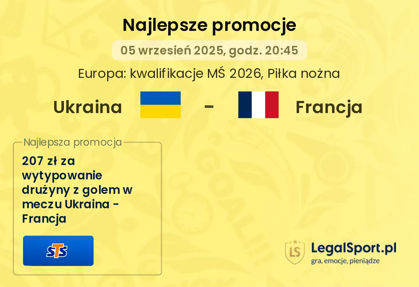 Ukraina - Francja promocje u bukmacherów