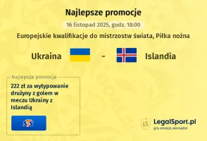Ukraina - Islandia promocje u bukmacherów