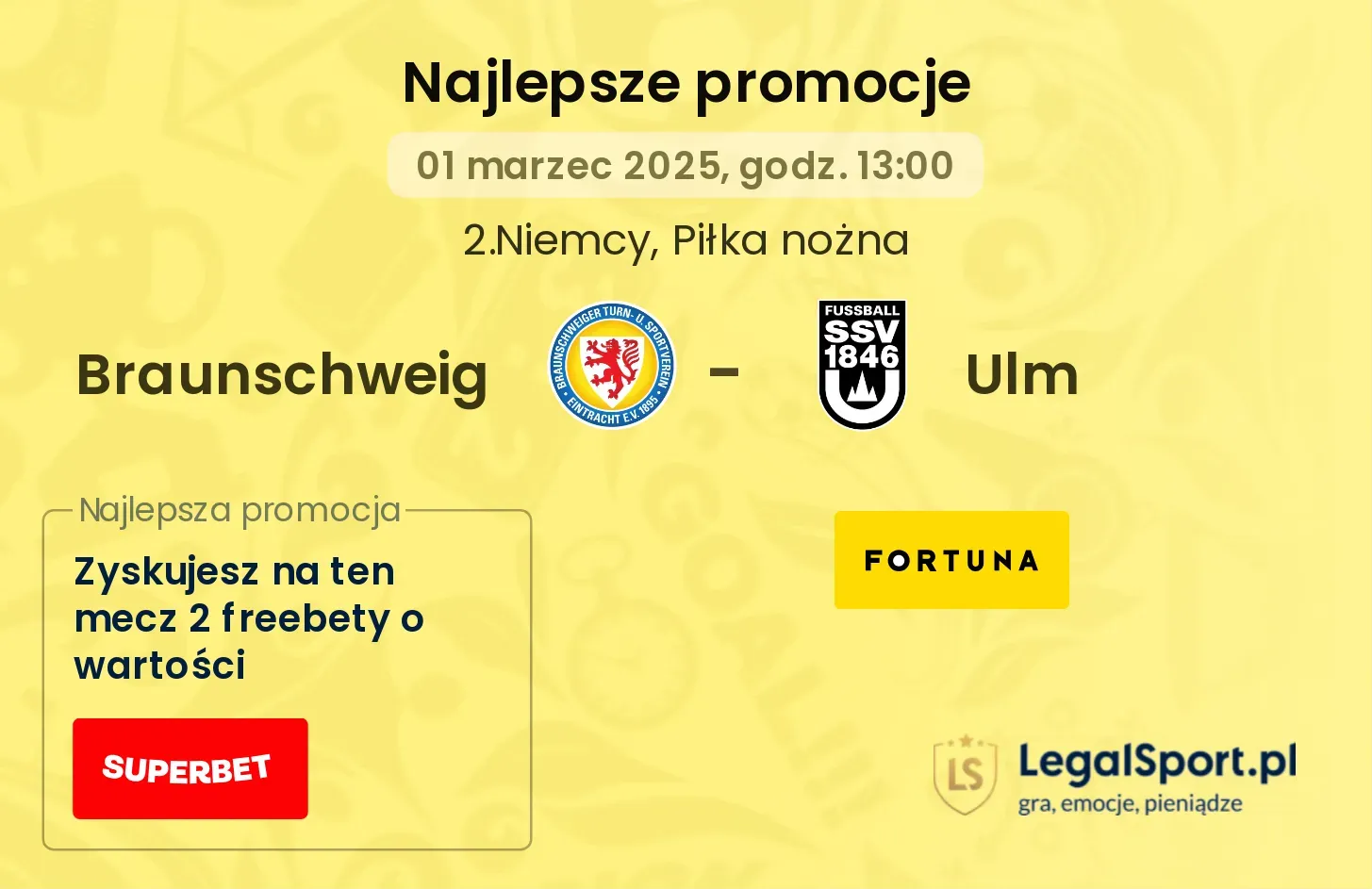 Braunschweig - Ulm promocje bukmacherskie