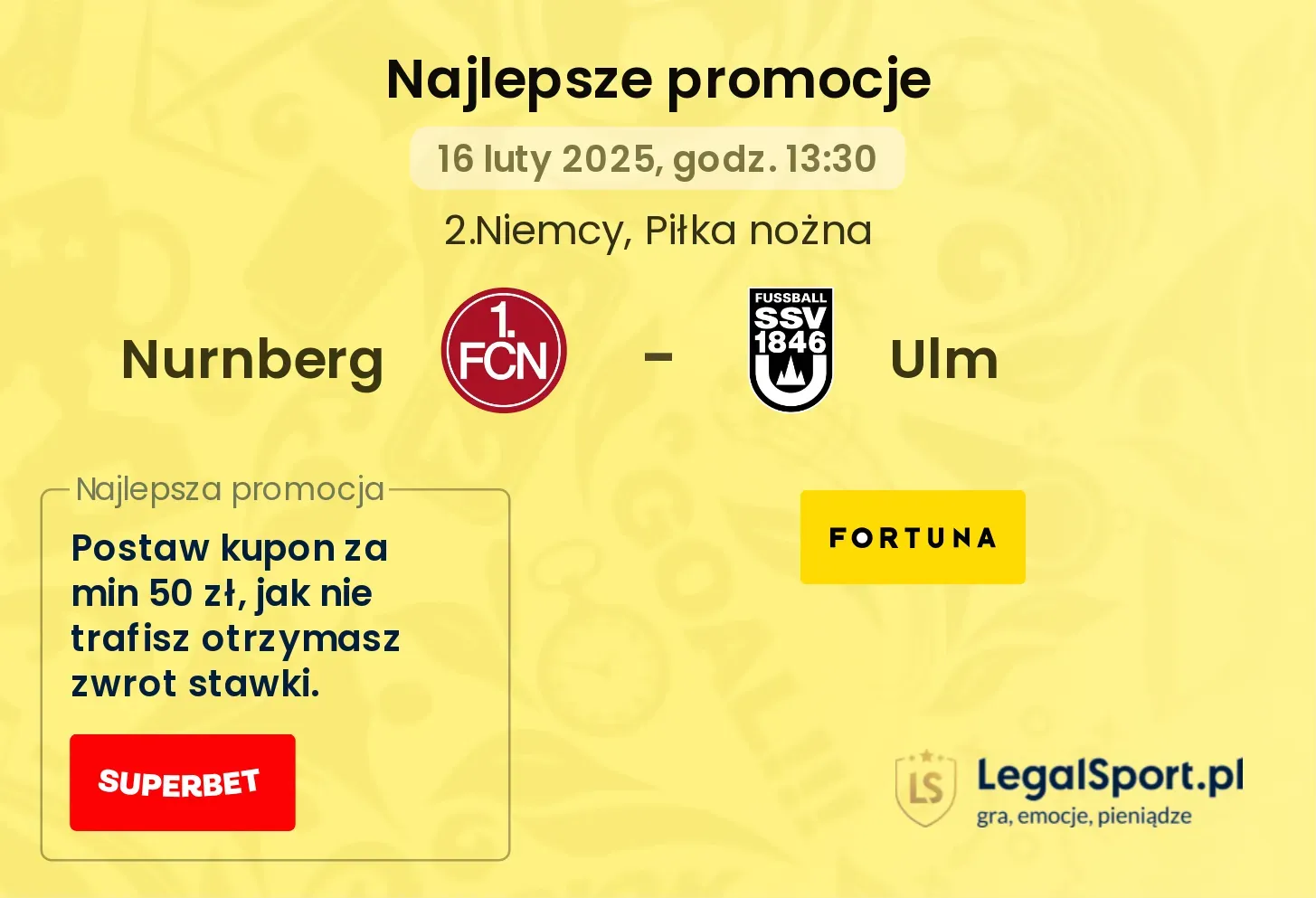 Nurnberg - Ulm promocje bukmacherskie