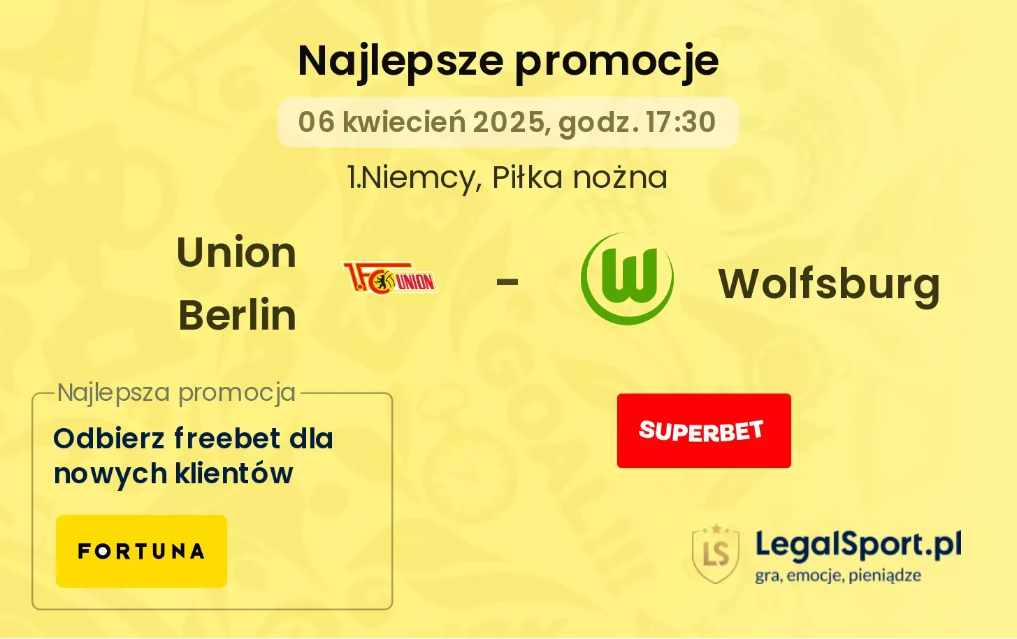 Union Berlin - Wolfsburg promocje bukmacherskie