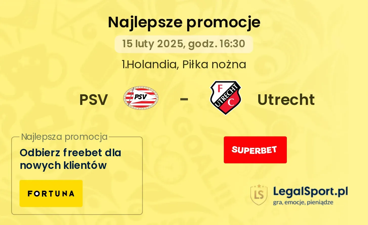PSV - Utrecht promocje u bukmacherów