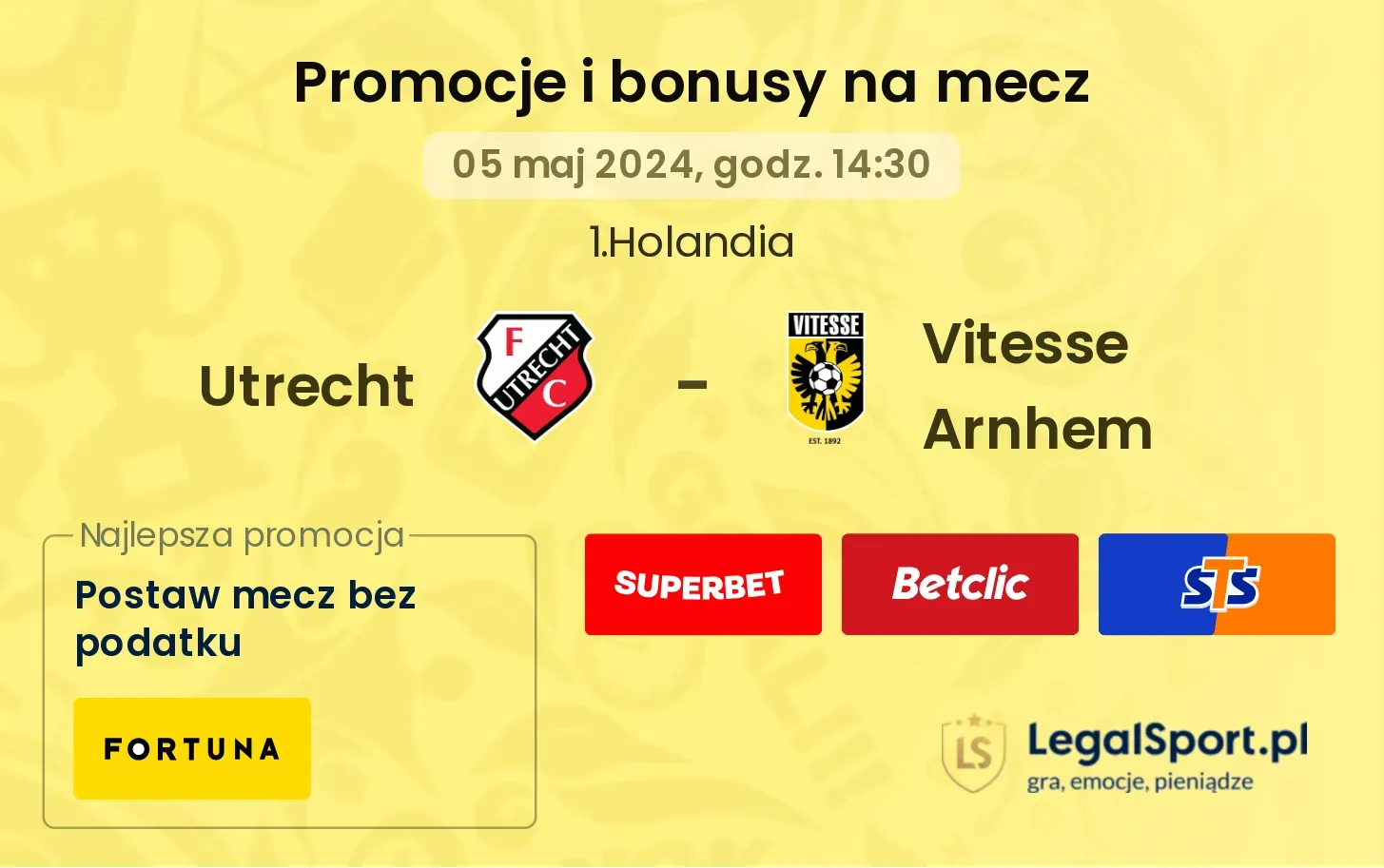 Utrecht - Vitesse Arnhem promocje bonusy na mecz