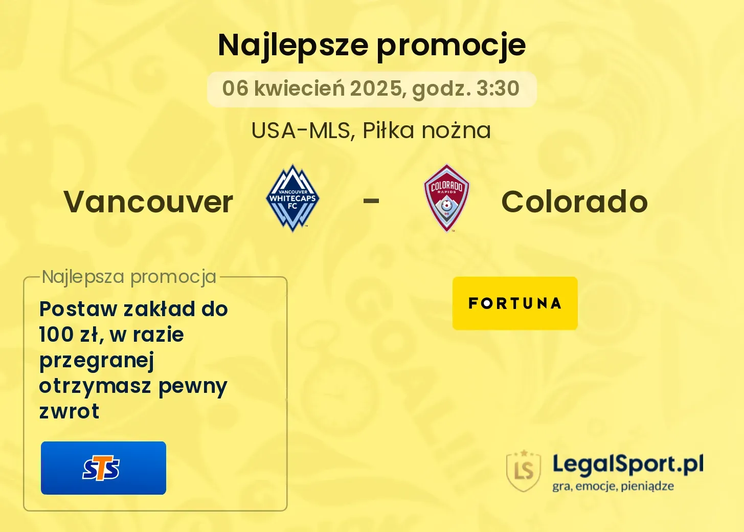 Vancouver - Colorado promocje bukmacherskie