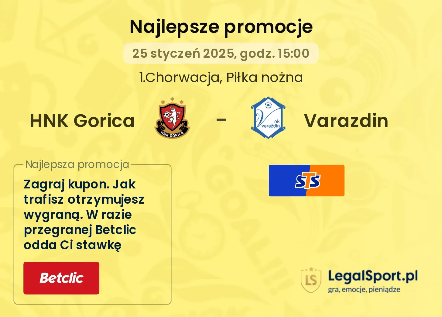 HNK Gorica - Varazdin promocje bukmacherskie