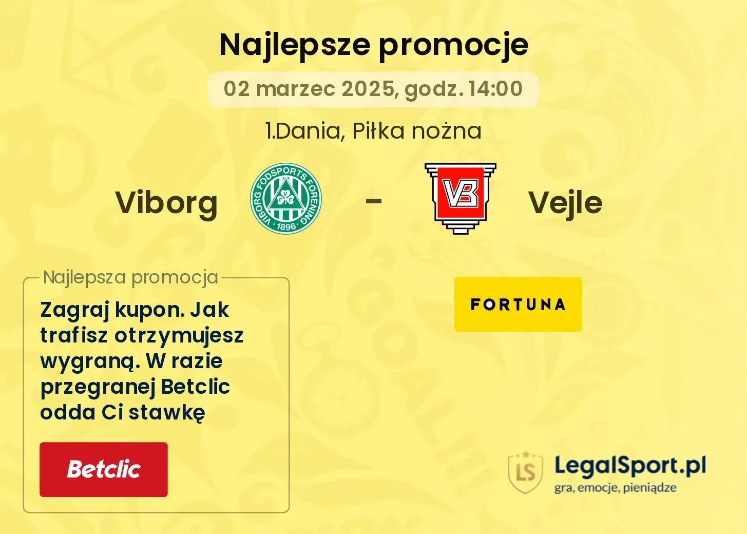 Viborg - Vejle promocje u bukmacherów