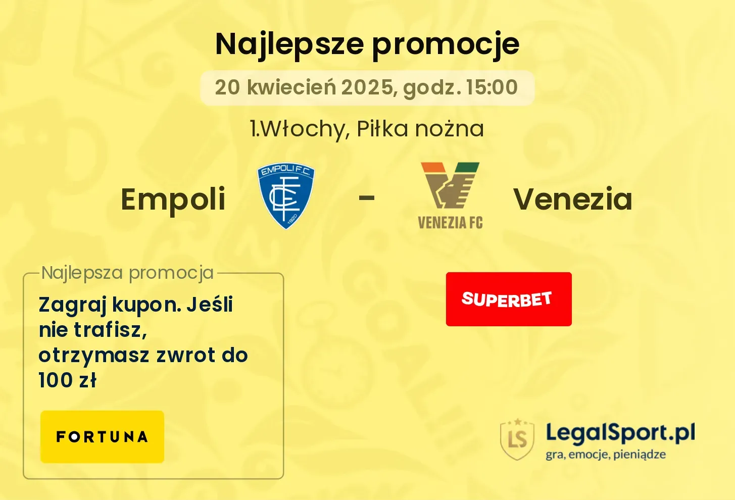 Empoli - Venezia promocje bukmacherskie