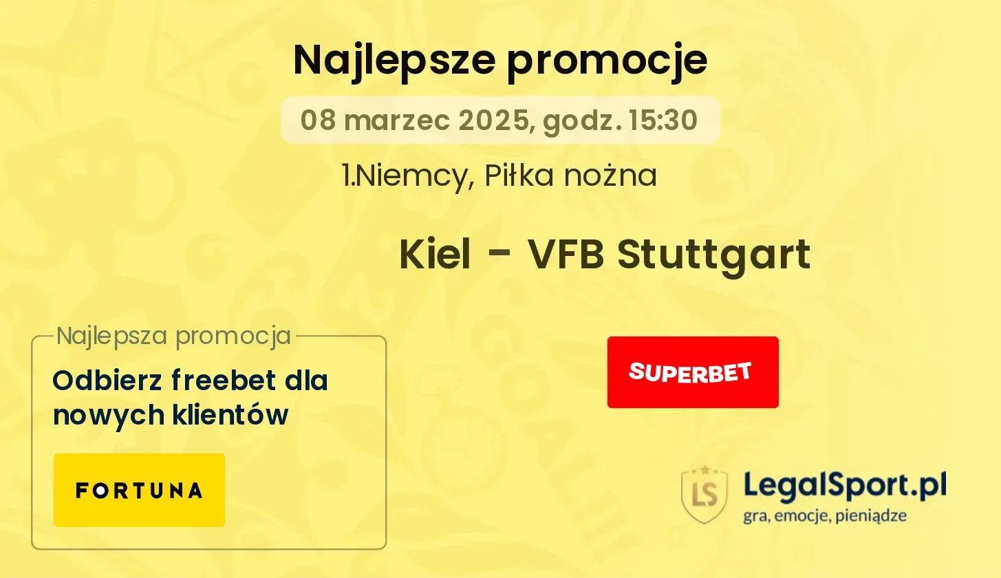 Kiel - VFB Stuttgart promocje bukmacherskie
