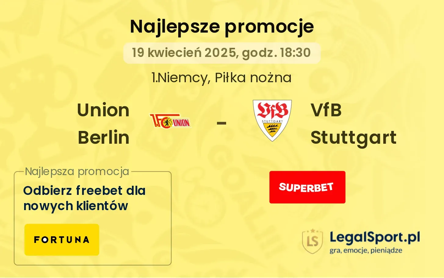 Union Berlin - VfB Stuttgart promocje u bukmacherów