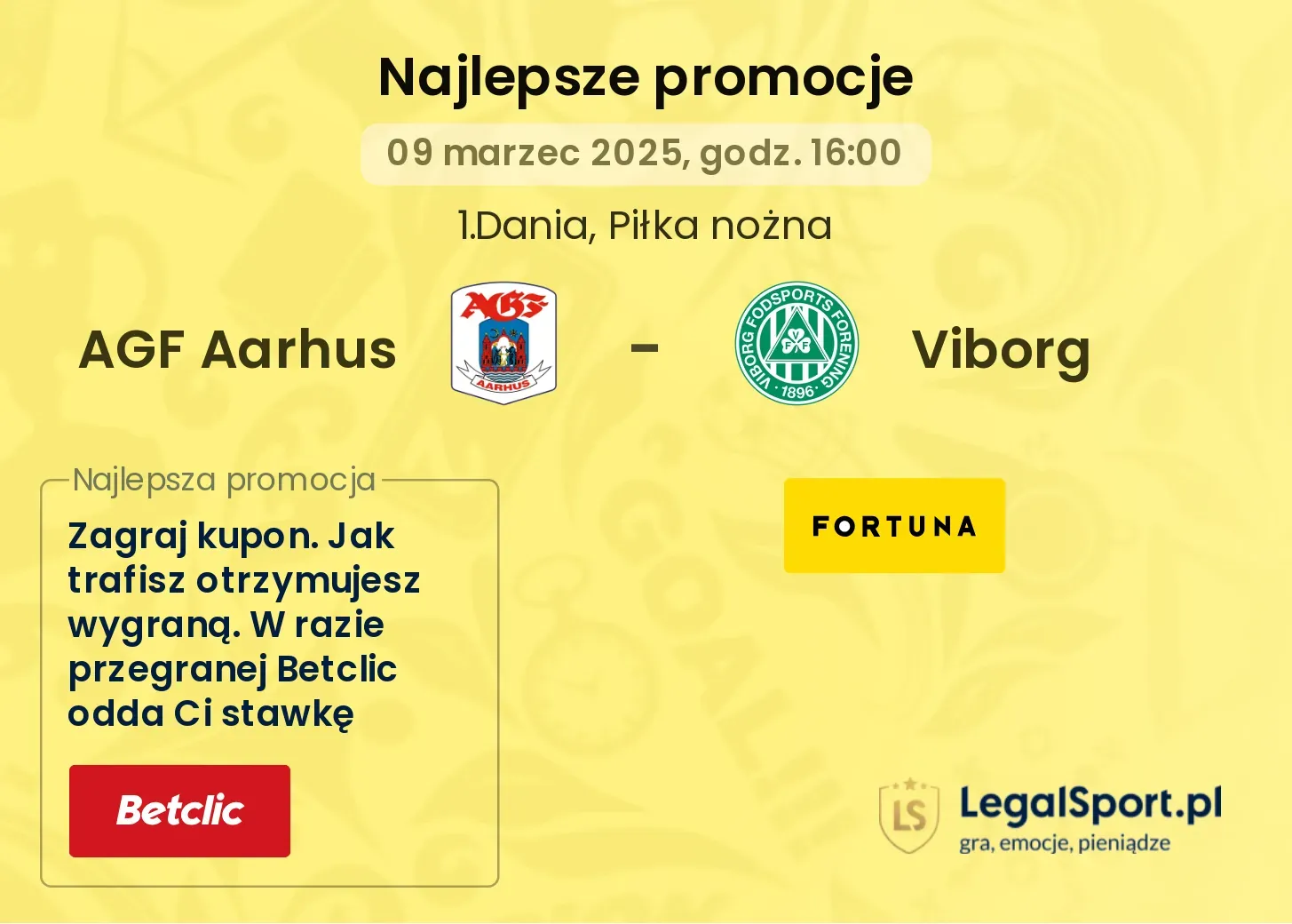AGF Aarhus - Viborg promocje bukmacherskie