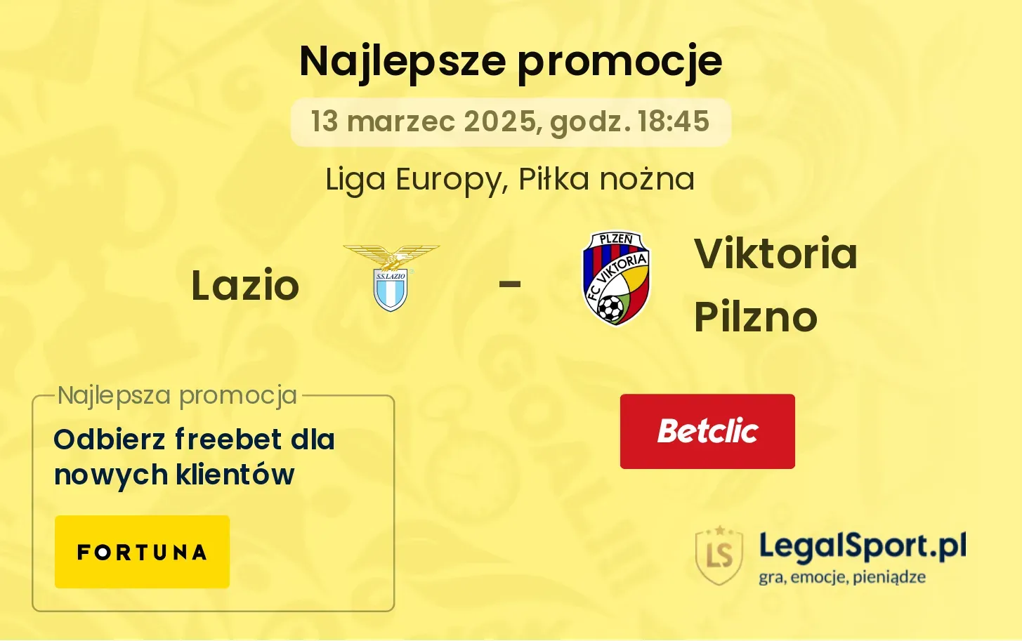 Lazio - Viktoria Pilzno promocje bukmacherskie