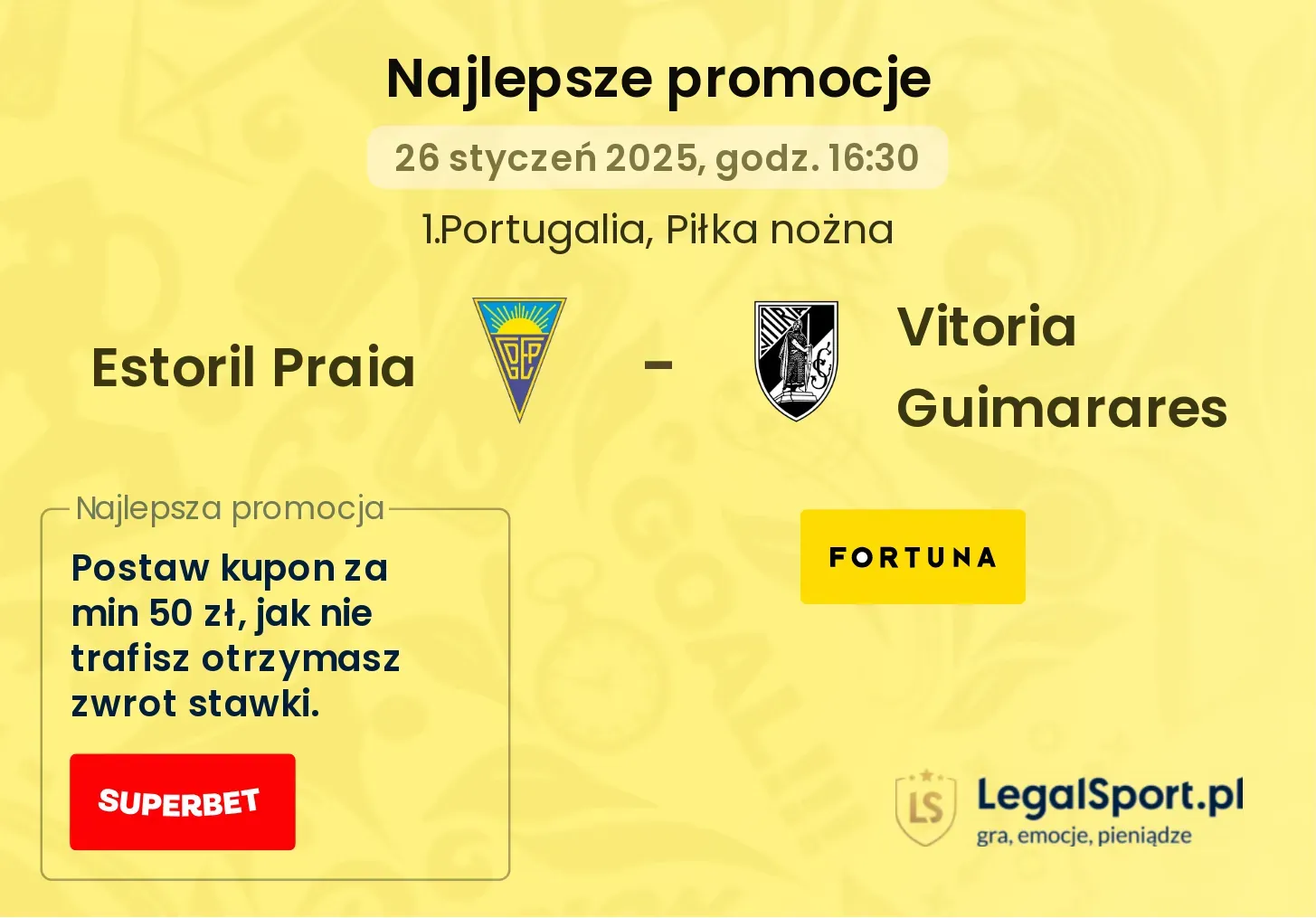 Estoril Praia - Vitoria Guimarares promocje bukmacherskie