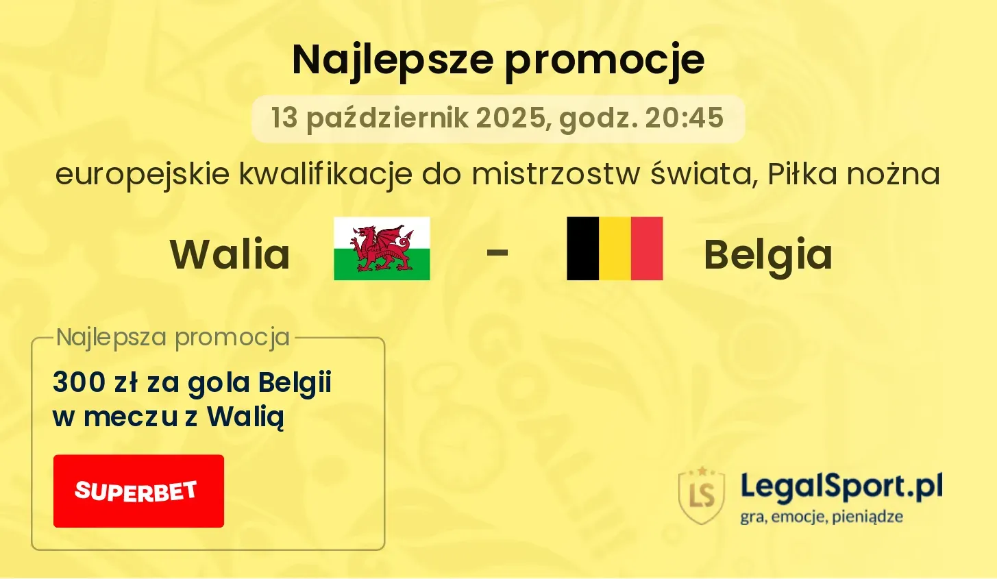 Walia - Belgia promocje u bukmacherów