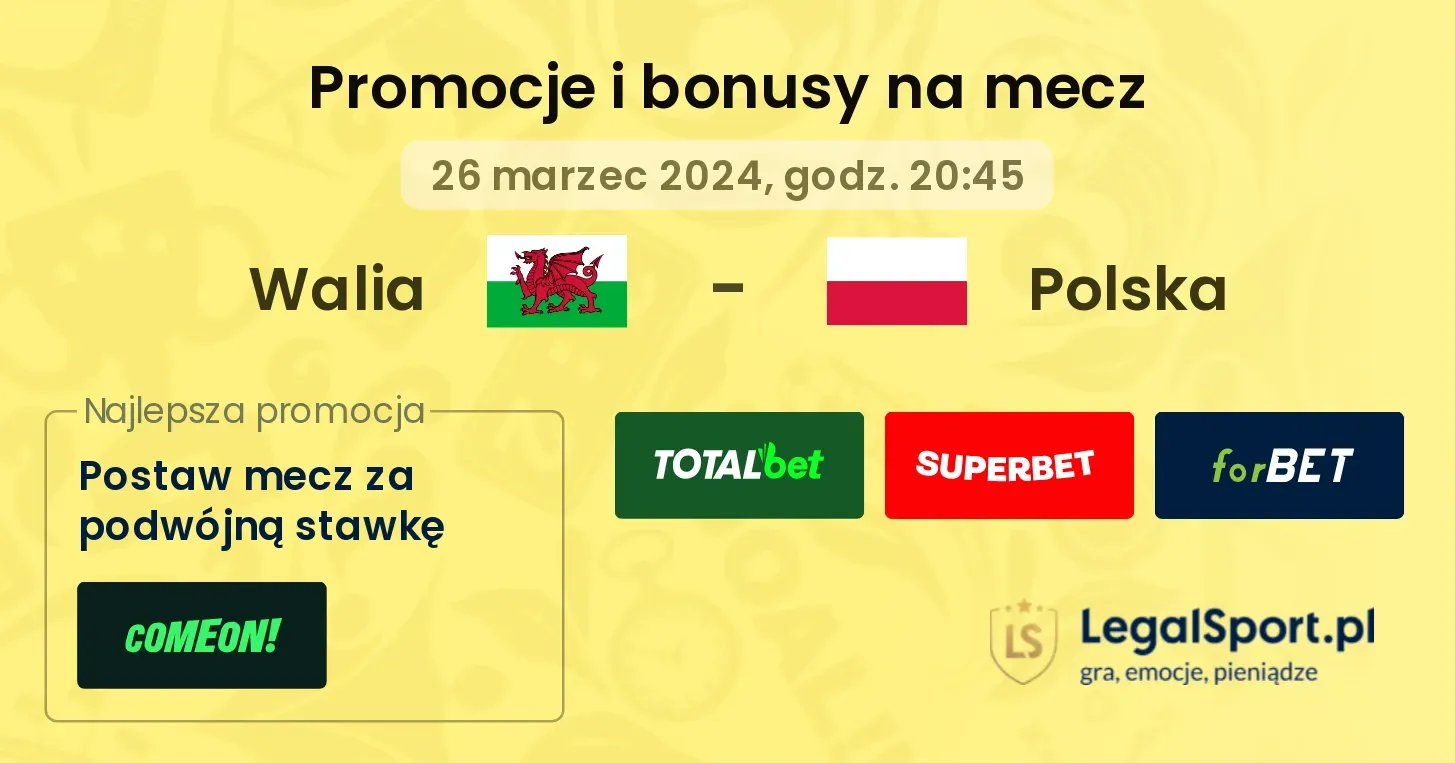 Walia - Polska promocje bonusy na mecz