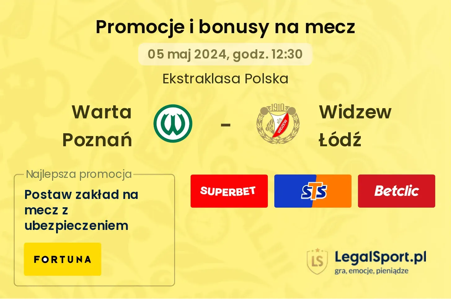 Warta Poznań - Widzew Łódź promocje bonusy na mecz