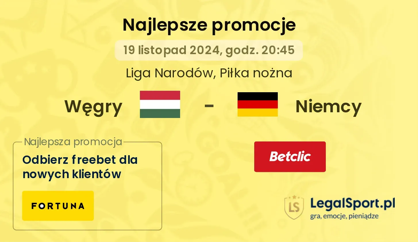Węgry - Niemcy promocje u bukmacherów 19.11, 20:45