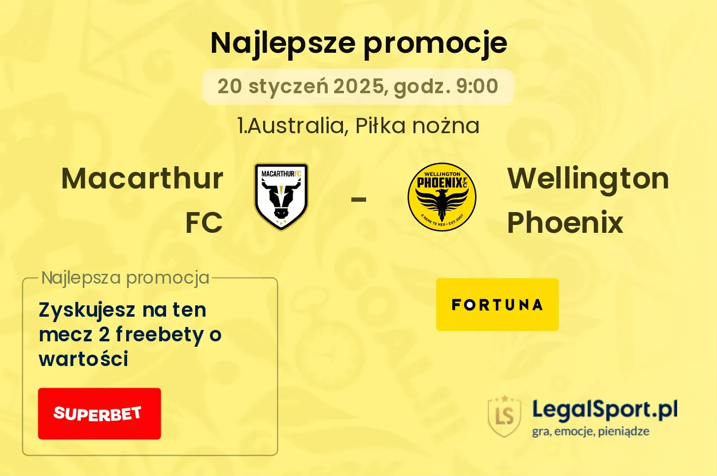 Macarthur FC - Wellington Phoenix promocje bukmacherskie