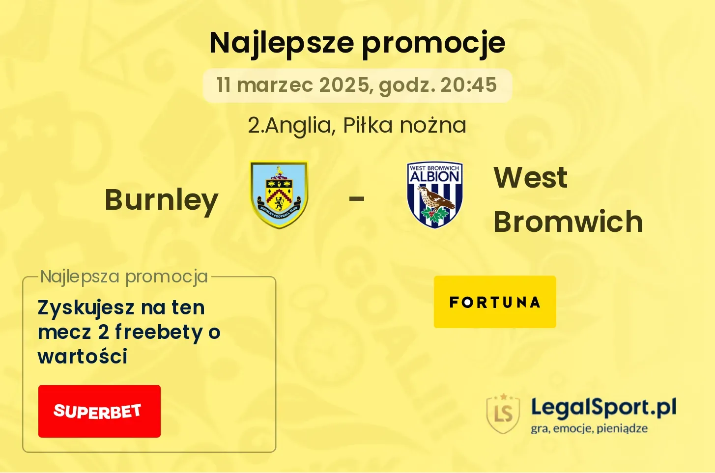 Burnley - West Bromwich promocje bukmacherskie