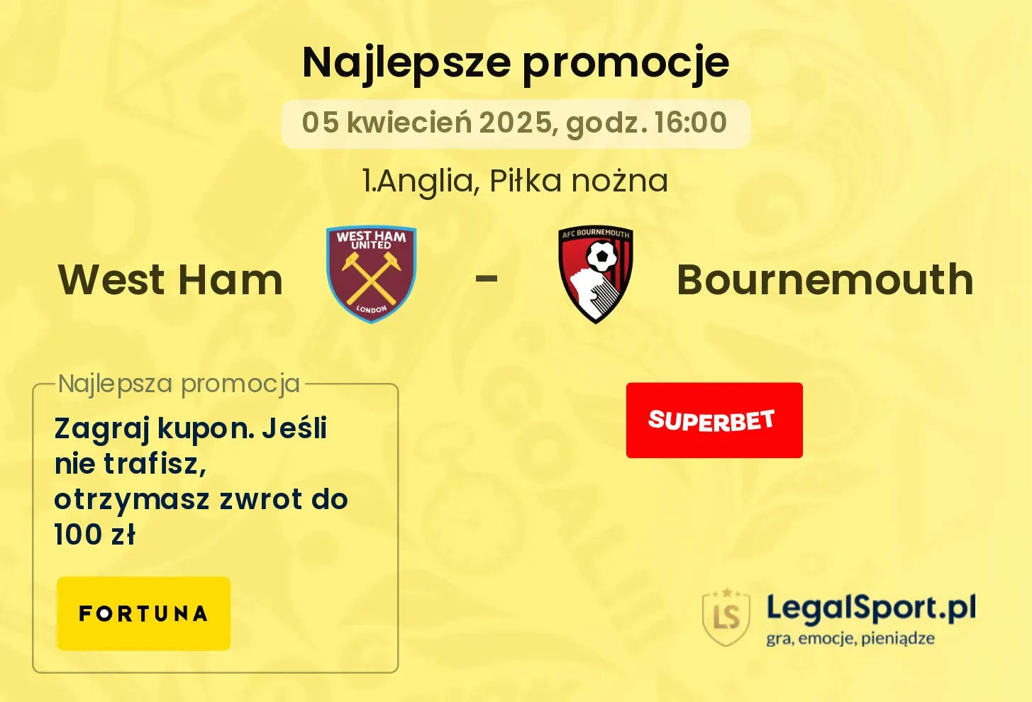 West Ham - Bournemouth promocje bukmacherskie