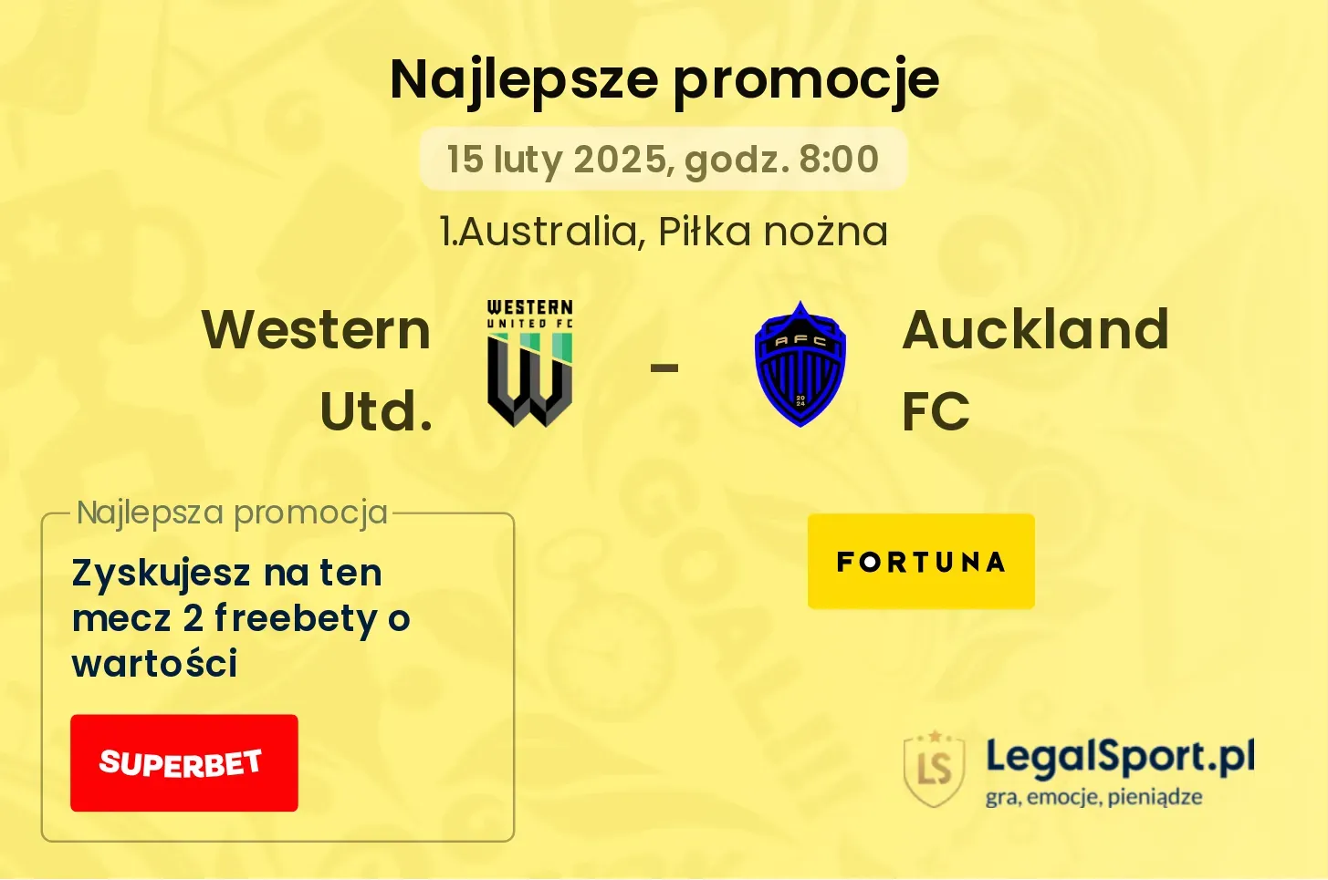 Western Utd. - Auckland FC promocje u bukmacherów
