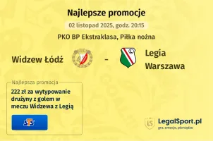 Widzew Łódź - Legia Warszawa promocje u bukmacherów