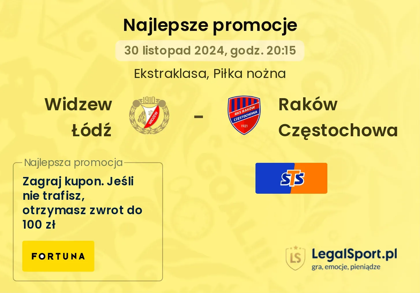 Widzew Łódź - Raków Częstochowa promocje bukmacherskie
