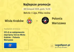 Wisła Kraków - Polonia Warszawa promocje u bukmacherów