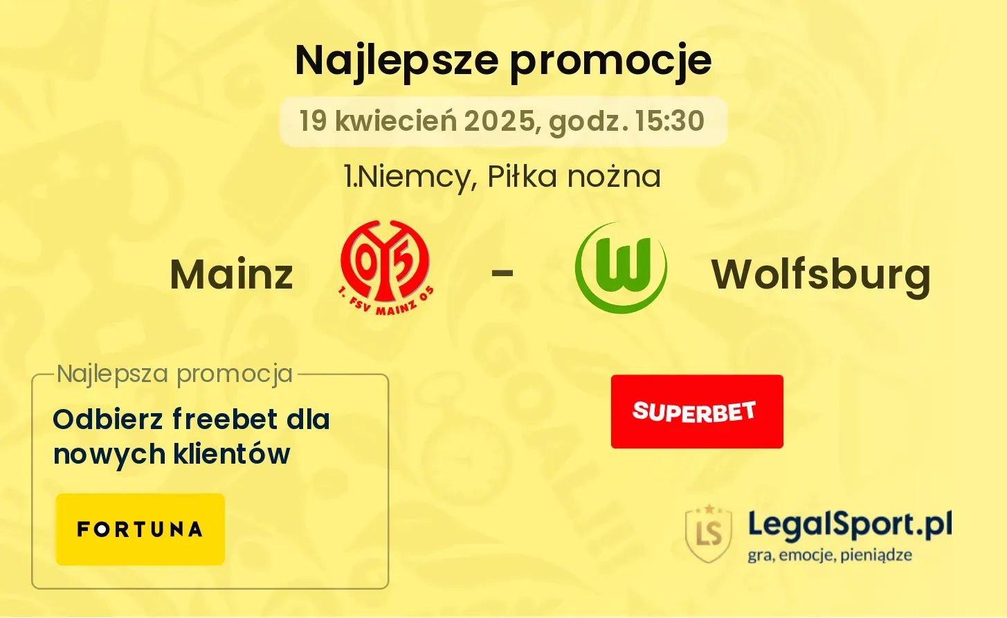 Mainz - Wolfsburg promocje bukmacherskie