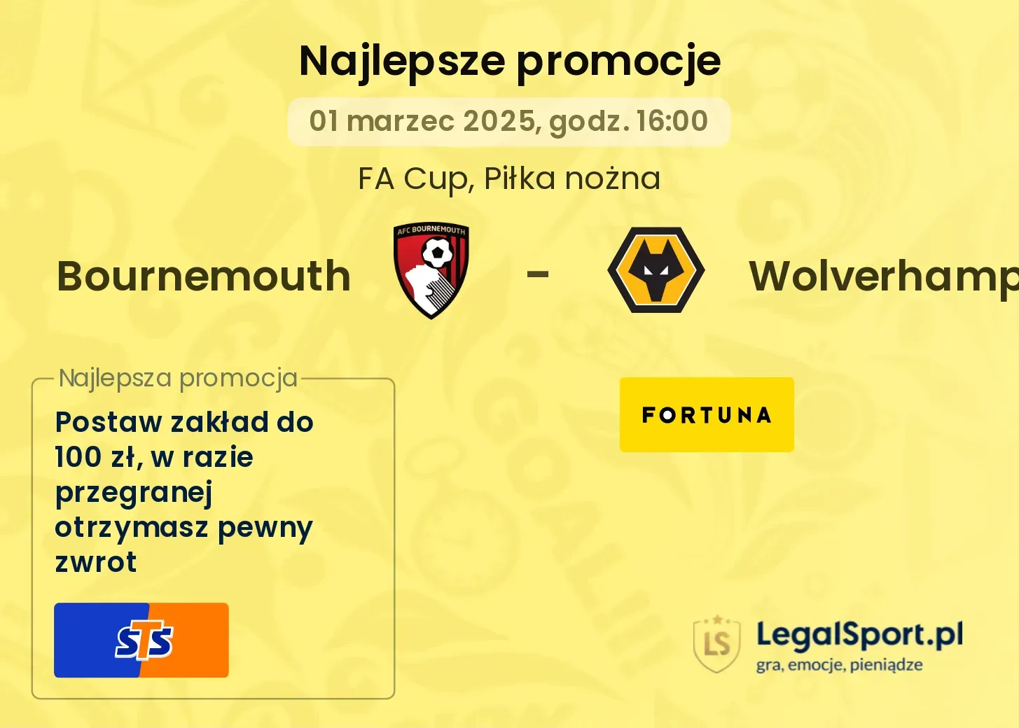 Bournemouth - Wolverhampton promocje bukmacherskie